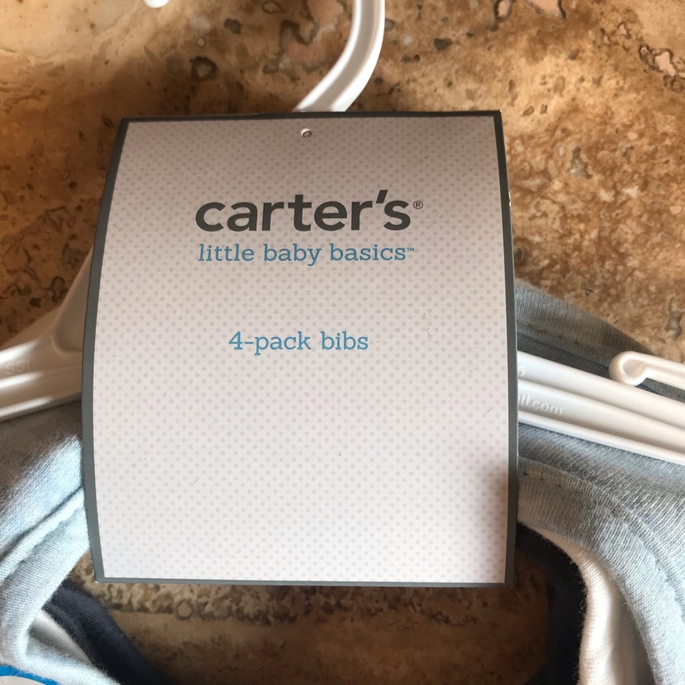 Carter’s Little Baby Basics 4 pack Bibs - Picture 2 of 7